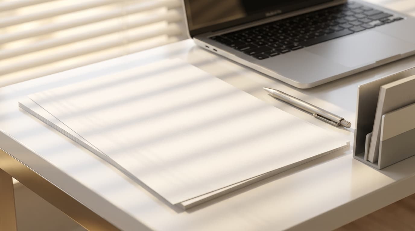 Organized desk in a professional Toronto law office with legal documents and a laptop